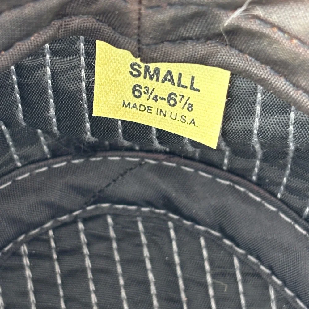 Vintage ACTWU Fedora Hat Mens Small Gray Tweed Union Made Feather Trim Excellent